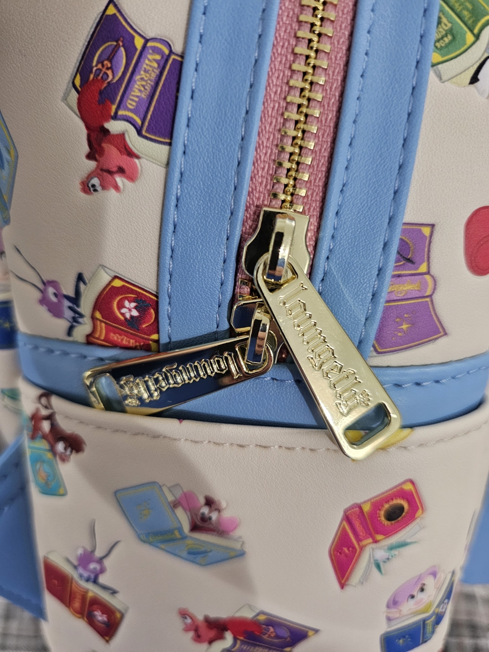 Loungefly White Storybook Stack Mini Backpack - Picture 4 of 5